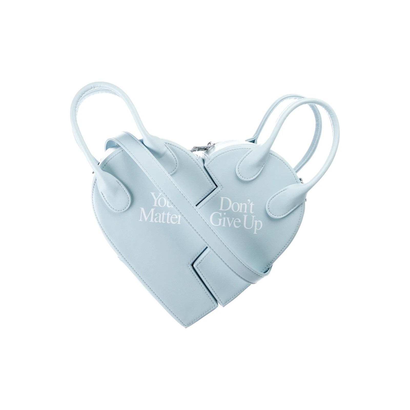 Praying Heart Satchel Bag Womens Small Blue You Matter Don't Give Up Crossbody — image 2 of 7